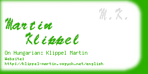 martin klippel business card